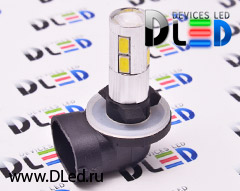 Светодиодная автолампа H27 10 SMD5630 + Линза