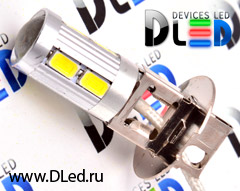 Светодиодная автолампа H3 10 SMD5630 + Линза