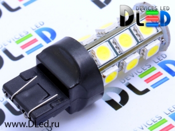   Автолампа светодиодная 24V W21W - T20 - 7443 - W3х16q - 18 SMD 5050 Black