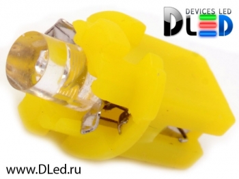   Автолампа светодиодная T5 - B8.3D - 1 Dip LED (Желтая) (2шт.)