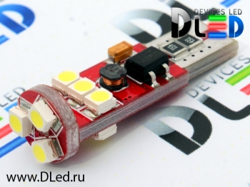   Автолампа светодиодная T10 - W5W - 9 SMD 3528 + Стабилизатор (2шт.)