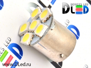   Автолампа светодиодная 1156 - P21W - S25 - BA15s - 6 SMD5050 Compact (2шт.)