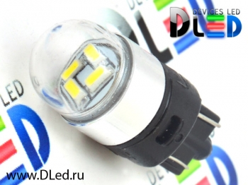   Автолампа светодиодная DLed T10 - W5W - 4 SMD3014 + Колба (2шт.)