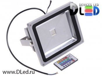   Светодиодный прожектор DLed Flood Light 20W RGB с пультом