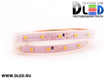   Влагозащищенная светодиодная лента в трубке SMD 3528 (60 LED) IP67 Теплый белый