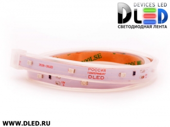   Влагозащищённая светодиодная лента SMD 3528 (30 LED) ip67 Желтый