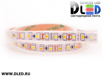   Влагозащищённая светодиодная лента в трубке SMD 3528 (120 LED) ip67 Белый + Теплый белый