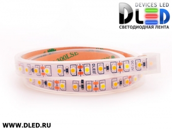   Влагозащищённая светодиодная лента в трубке SMD 3528 (120 LED) ip67 Белый + 2 Теплый белый