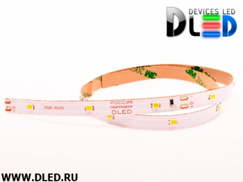   Светодиодная лента IP22 SMD 2835 (30 LED) 12V DC 2 Белый + 1 Теплый белый