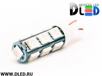   Автолампа светодиодная T10 - W5W - 13 SMD 5050 (зеленая) (2шт.)