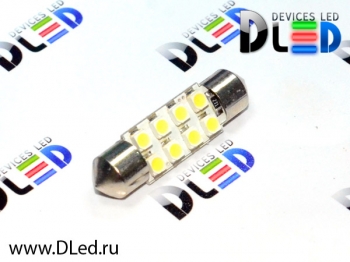   Автолампа светодиодная C5W FEST 36мм SV8,5 - 8 SMD 3528 (2шт.)