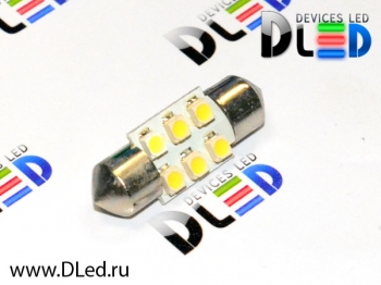   Автолампа светодиодная C5W FEST 31мм SV8,5 - 6 SMD 3528 (2шт.)