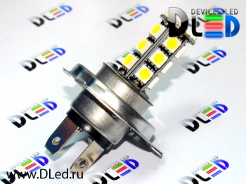   Автолампа светодиодная 24V H4 - 18 SMD 5050 Black