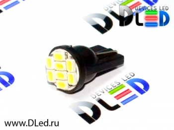   Автолампа светодиодная T10 - W5W - 8 SMD 1210 Black (2шт.)