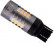   Автолампа светодиодная WY21W - T20 - 7440 - W3х16d - SMD 3030 21W c обманкой (Оранжевые) (1шт.)