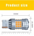   Автолампа светодиодная W21/5W - T20  - W3х16q SMD 3030 21W c обманкой V2 (Оранжевый)) (1шт.)