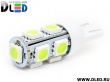   Автолампа светодиодная T10 - W5W - 9 SMD 5050 (холодный лед) (2шт.)