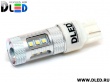   Автолампа светодиодная W21W - T20 - 7440 - W3x16d - 15 SMD 2835 + Линза (2шт.)