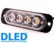   Автомобильный стробоскоп оранжевого цвета DLED 4LED