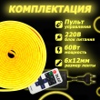   Светодиодный неон c пультом управленияSMD 2835 (120 LED Желтый) 12 x 6мм 5м с блоком питания