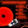   Светодиодный неон c пультом управленияSMD 2835 (120 LED Красный) 12 x 6мм 5м с блоком питания