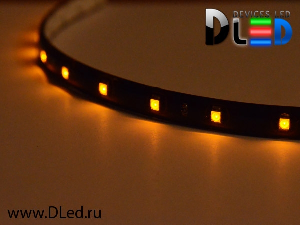   Светодиодная лента для авто 30см SMD 3528 15Led Желтого свечения