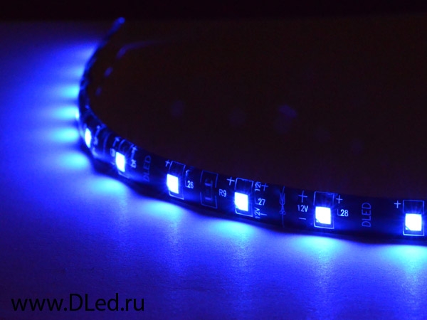   Светодиодная лента для авто 30см SMD 3528 18Led Синего свечения