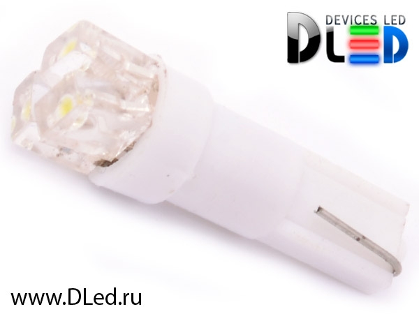   Автолампа светодиодная T5 - 3 Dip Led (Белая) (2шт.)