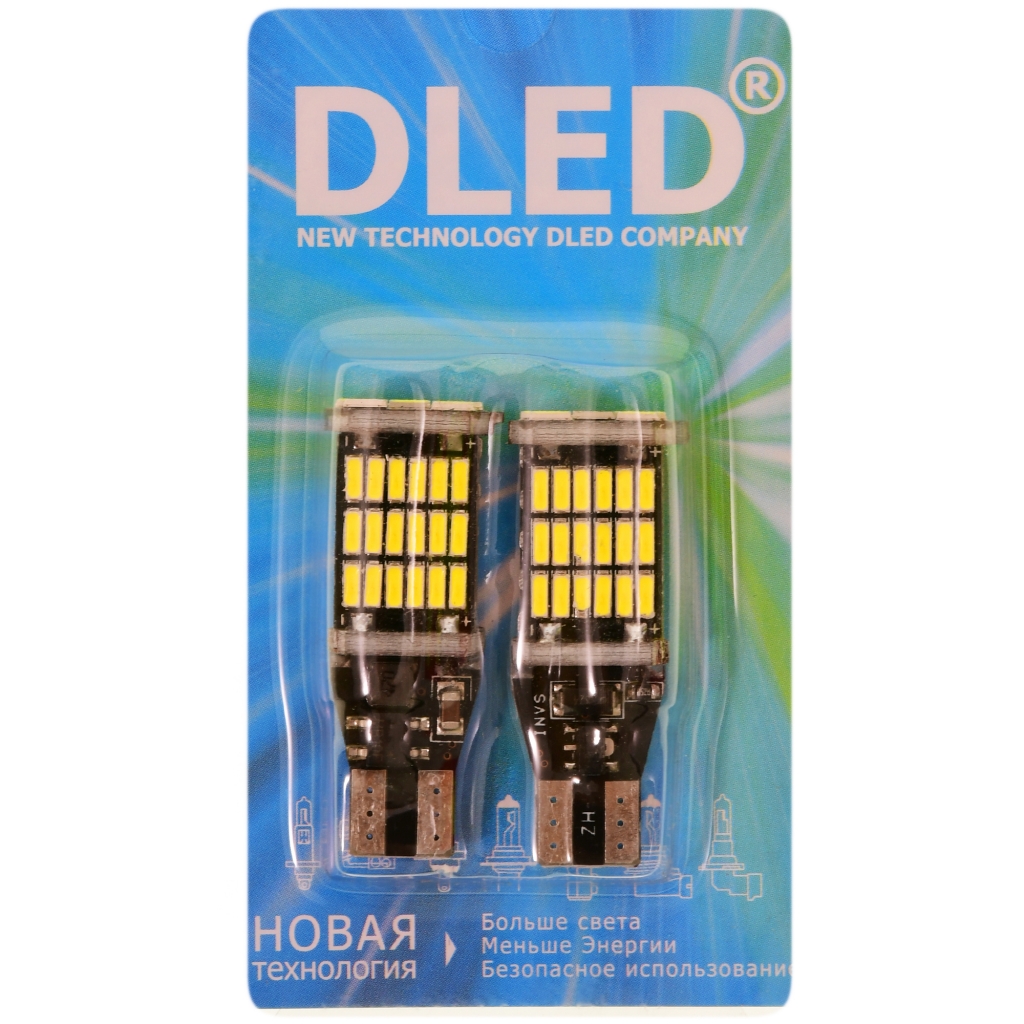   Автолампа светодиодная T15  - W16W - 45 SMD 4014 (2шт.)