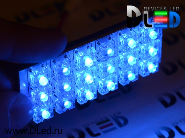   Светодиодная панель 18 Led Super-Flux "Синяя"