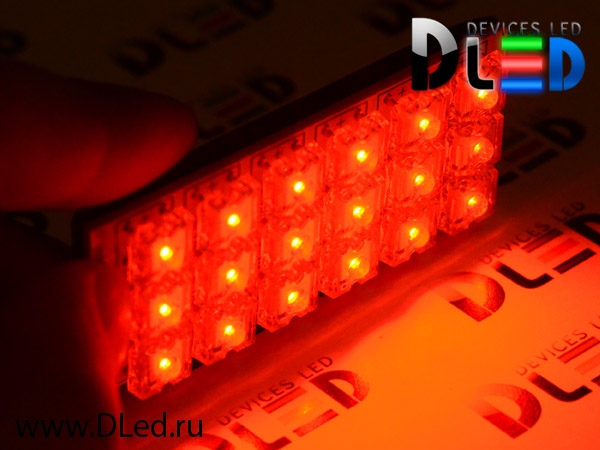   Светодиодная панель 18 Led Super-Flux "Красная"