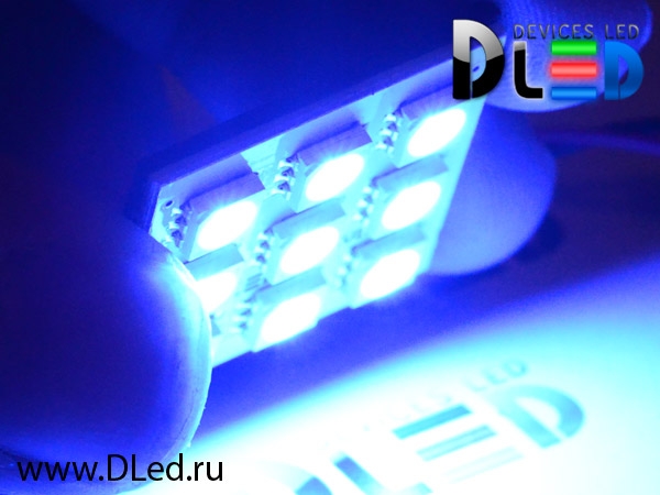   Светодиодная панель 9 Led SMD 5050 "Синяя"