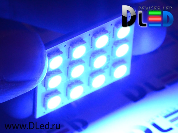   Светодиодная панель 12 Led SMD 5050 "Синий"