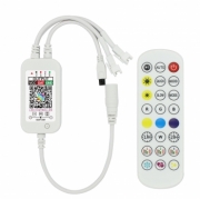   WIFI контроллер RGB 12V 24V с пультом для адресной светодиодной ленты с чипами WS2811 / WS2812B / WS2813 / USC1903 / 6812 / 1903 / SM16703 , Яндекс. Алиса, Tuya, SmartLife