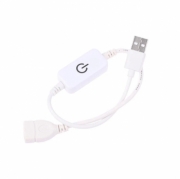   Выключатель сенсорный с регулировкой яркости и разъемами USB - DLED Белый