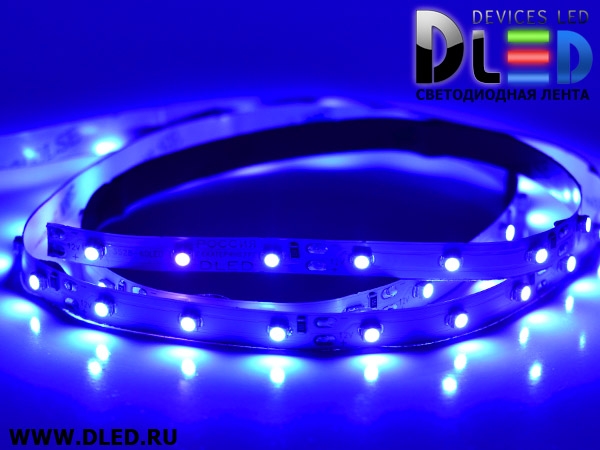   Cветодиодная лента IP22 SMD 3528 (60 LED) 12V DC Синяя