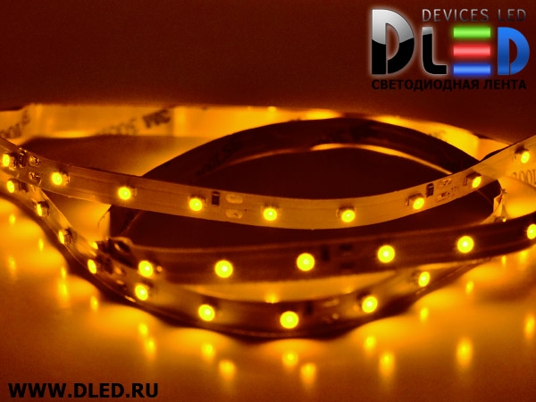   Cветодиодная лента IP22 SMD 3528 (60 LED) 12V DC Желтая