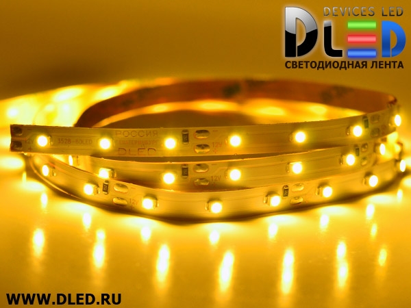   Светодиодная лента IP22 SMD 3528 (60 LED) Теплая белая