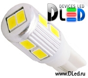   Автолампа светодиодная T10 - W5W - 10 SMD 5630 + Стабилизатор (2шт.)