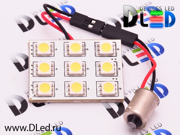   Панель-светодиодная 24V T4W - BA9s - 9 SMD 5050