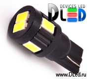   Автолампа светодиодная T10 - W5W - 6 SMD 5630 Black (2шт.)