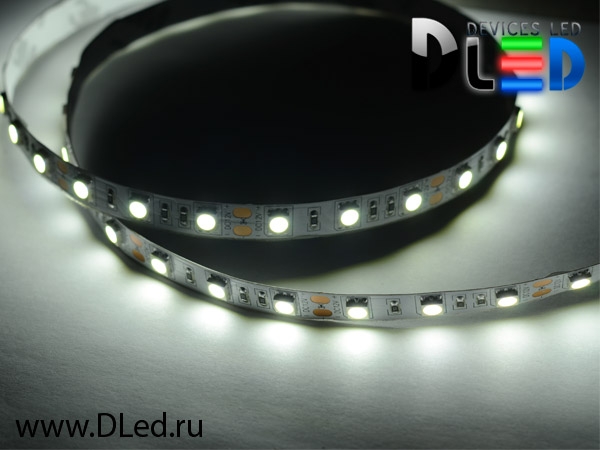   Светодиодная лента IP22 SMD 5050 (60 LED) 24V DC Белый