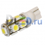   Автолампа светодиодная 24V T10 - W5W - 9 SMD 5050