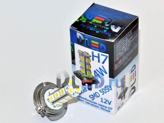   Автолампа светодиодная H7 - 18 SMD 5050 (2шт.)