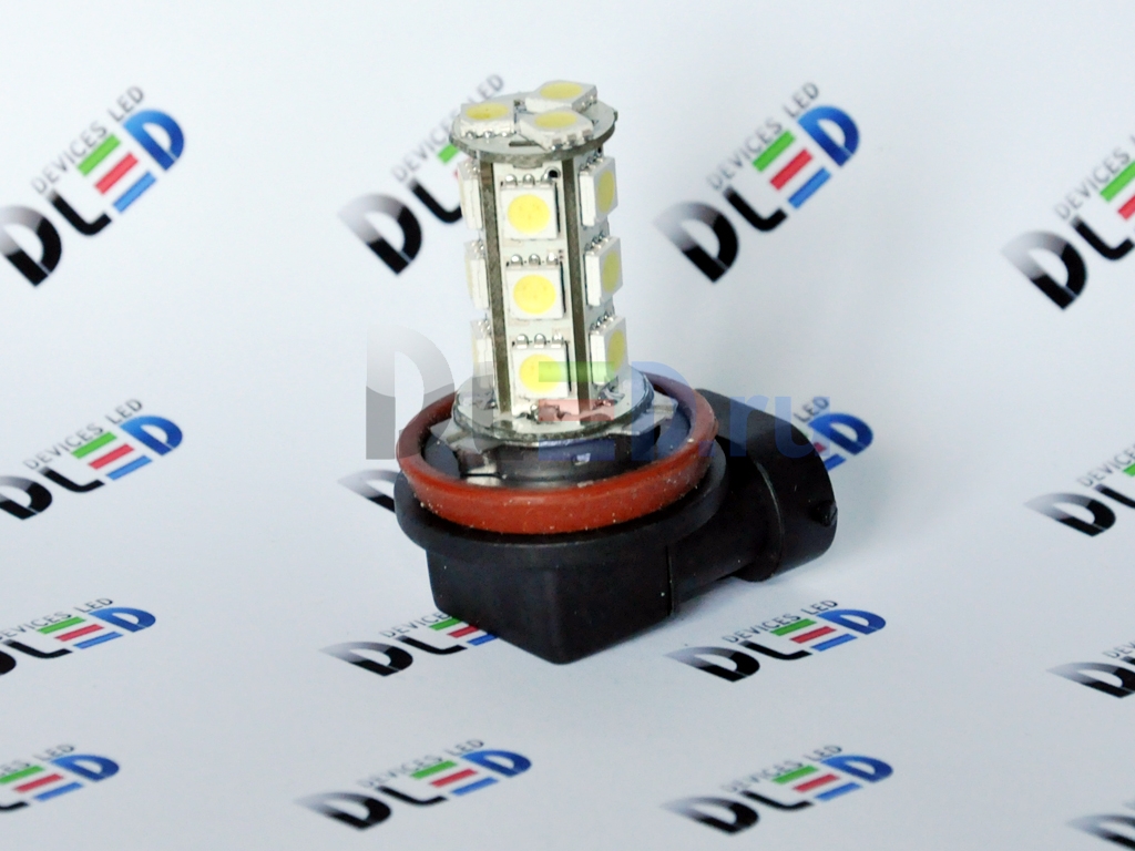   Автолампа светодиодная 24V H8 - 18 SMD 5050