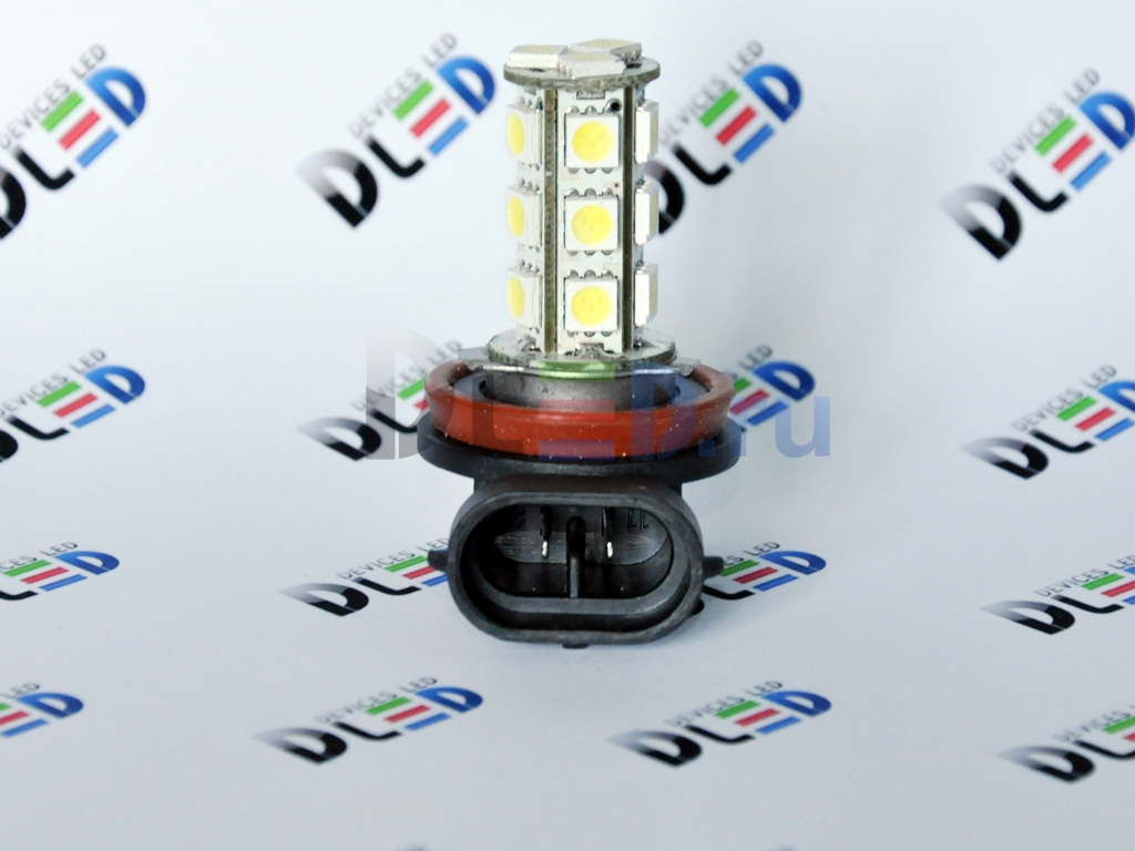   Автолампа светодиодная 24V H8 - 18 SMD 5050