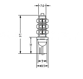   Автолампа светодиодная T10 - W5W - 25 SMD 3528 (2шт.)