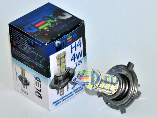   Автолампа светодиодная H4 - 27 SMD 5050 (2шт.)