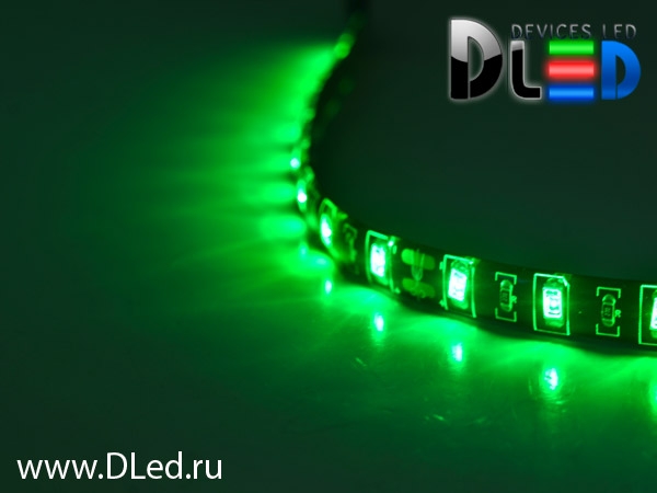   Светодиодная лента для авто 30см SMD 5730 18Led Зеленого свечения