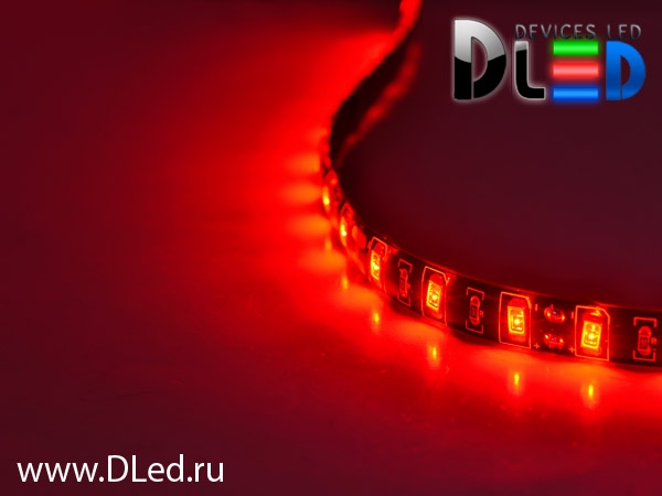   Светодиодная лента для авто 30см SMD 5730 18Led Красного свечения